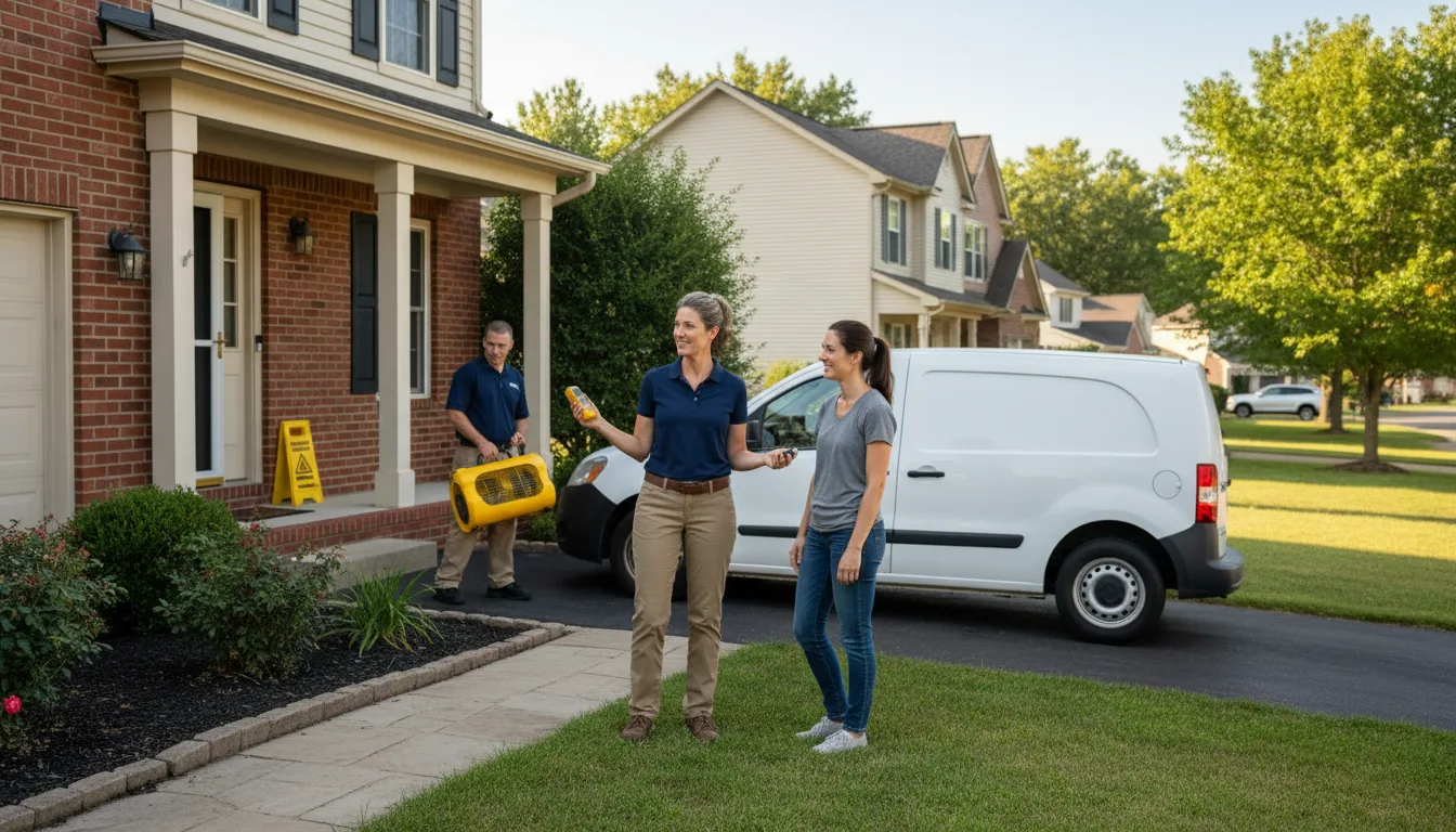 Residential water damage restoration in Houston, PA